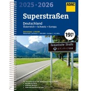 Tyskland Superstrassen Atlas ADAC 2025/2026